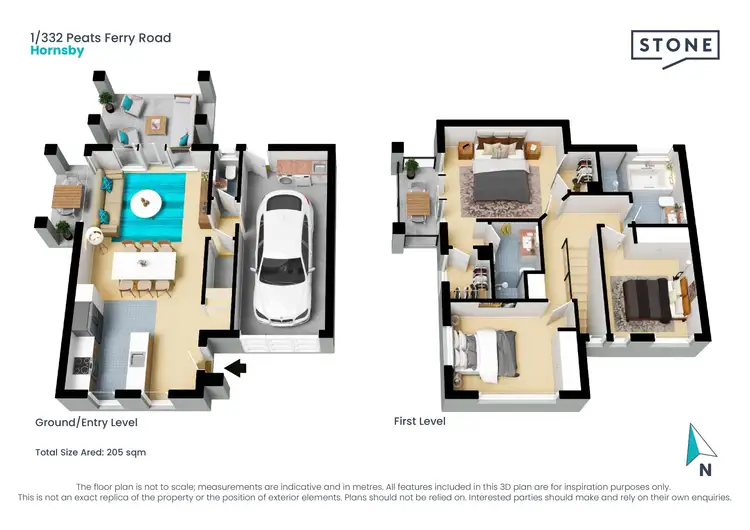 Floorplan of Homely townhouse listing, 1/332 Peats Ferry Road, Hornsby NSW 2077