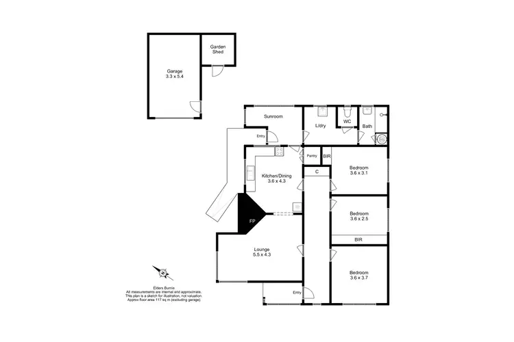Floorplan of Homely house listing, 5 Old Surrey Road, Emu Heights TAS 7320