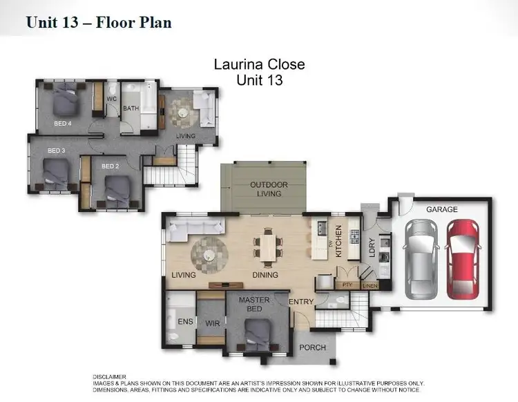 Floorplan of Homely townhouse listing, 13 Laurina Close, Lysterfield VIC 3156