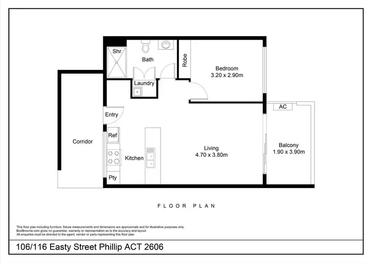 Floorplan of Homely apartment listing, 106/116 Easty Street, Phillip ACT 2606