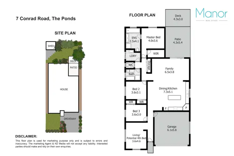 Floorplan of Homely house listing, 7 Conrad Road, The Ponds NSW 2769