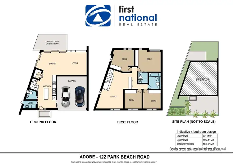 Floorplan of Homely townhouse listing, 1/122 Park Beach Road, Coffs Harbour NSW 2450