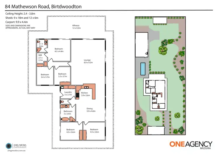 Floorplan of Homely house listing, 84 Mathewson Road, Birdwoodton VIC 3505