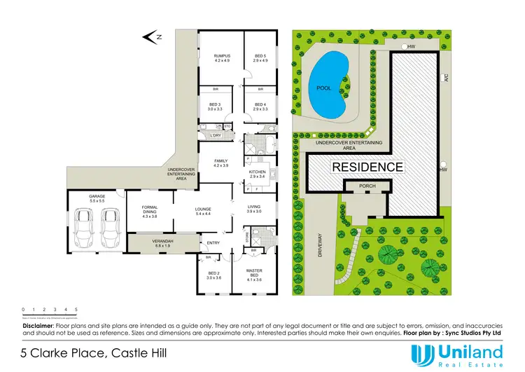 Floorplan of Homely house listing, 5 Clarke Place, Castle Hill NSW 2154