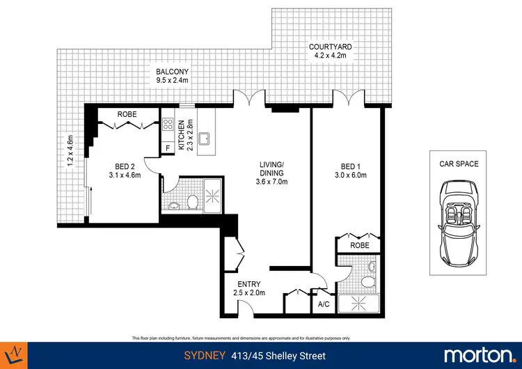 Floorplan of Homely apartment listing, 413/45 Shelley Street, Sydney NSW 2000