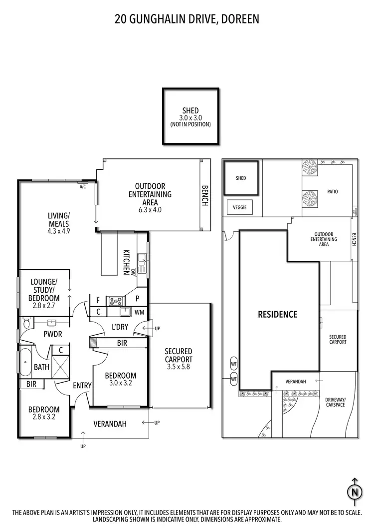 Floorplan of Homely house listing, 20 Gunghalin Drive, Doreen VIC 3754