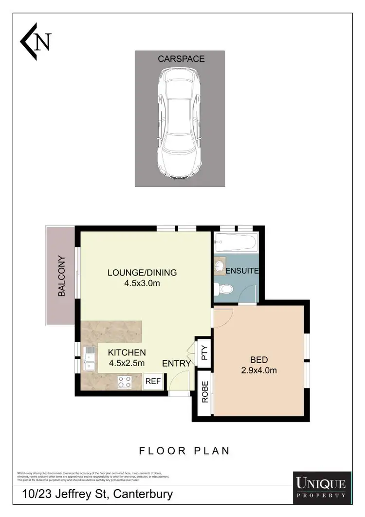 Floorplan of Homely apartment listing, 10/23 Jeffrey, Canterbury NSW 2193