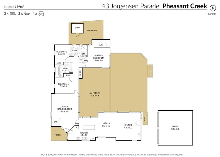 Floorplan of Homely house listing, 43 Jorgensen Parade, Pheasant Creek VIC 3757