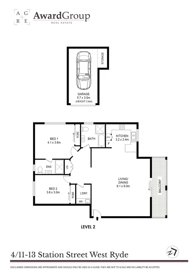 Floorplan of Homely unit listing, 4/11-13 Station Street, West Ryde NSW 2114