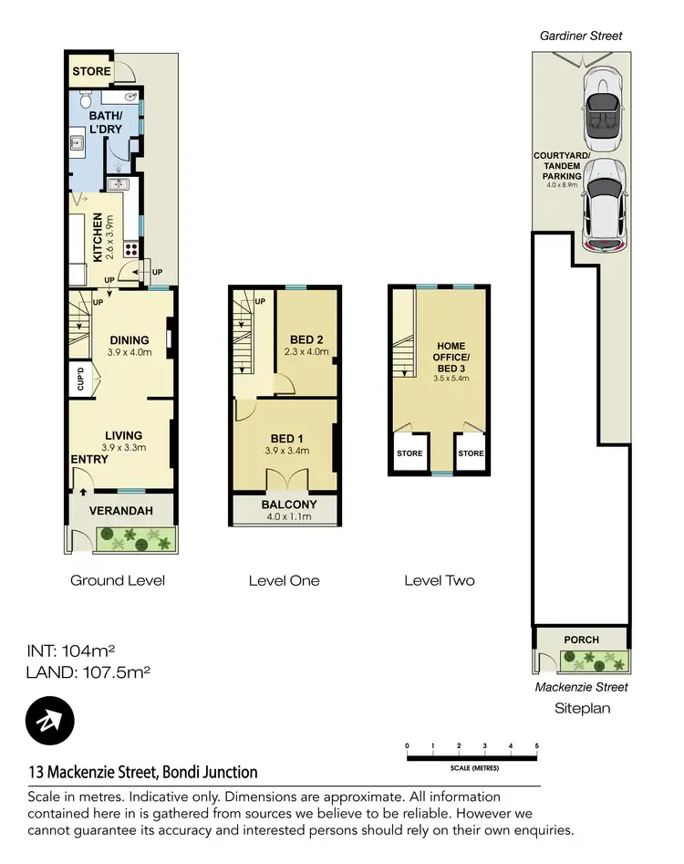 Floorplan of Homely house listing, 13 Mackenzie Street, Bondi Junction NSW 2022
