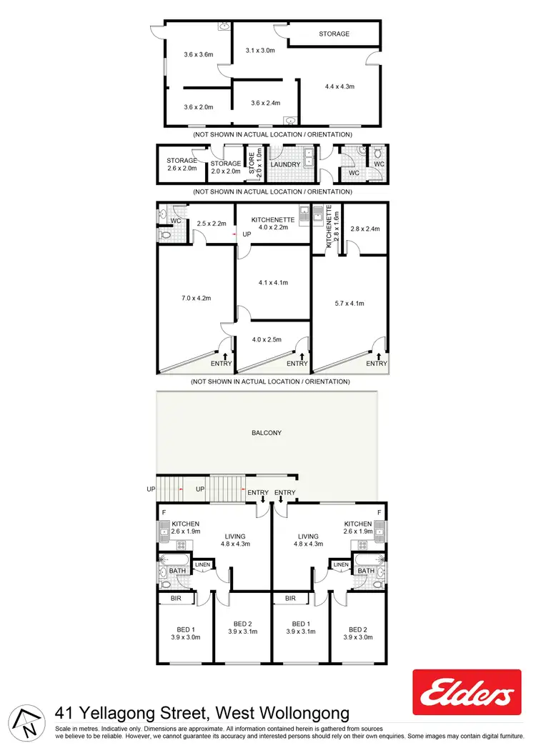 Floorplan of Homely block of units listing, 41 Yellagong Street, West Wollongong NSW 2500