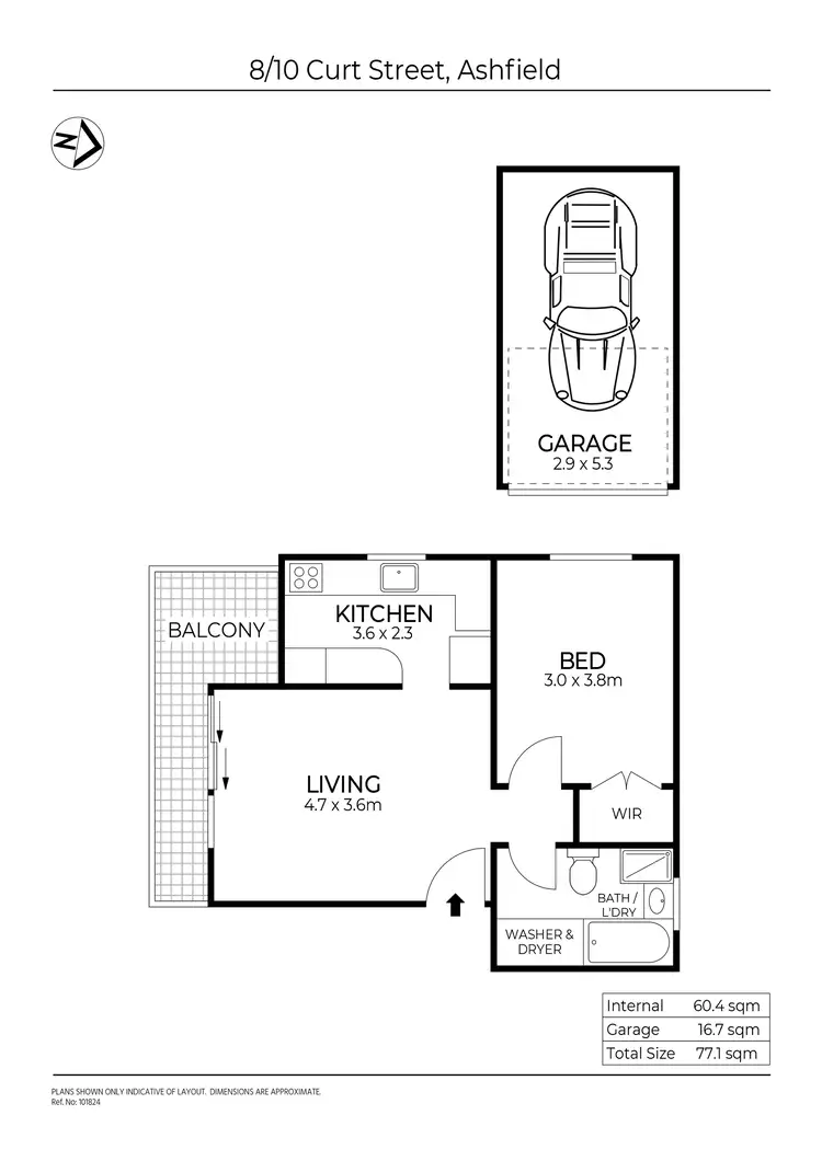 Floorplan of Homely unit listing, 8/10 Curt Street, Ashfield NSW 2131