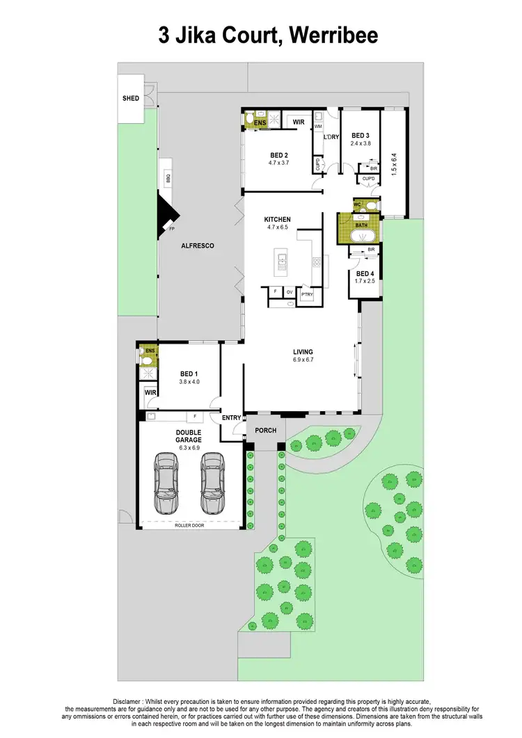 Floorplan of Homely house listing, 3 Jika Court, Werribee VIC 3030