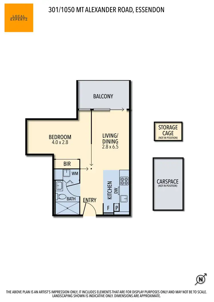 Floorplan of Homely apartment listing, 301/1050 Mount Alexander Road, Essendon VIC 3040
