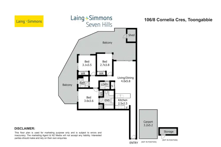 Floorplan of Homely apartment listing, 106/8 Cornelia Road, Toongabbie NSW 2146