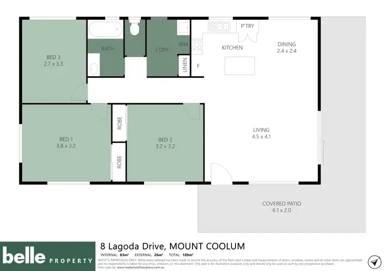 Floorplan of Homely house listing, 8 Lagoda Drive, Mount Coolum QLD 4573