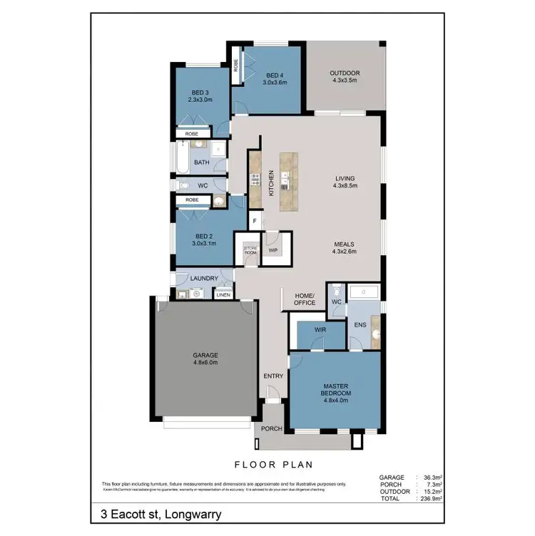 Floorplan of Homely house listing, 3 Eacott Street, Longwarry VIC 3816