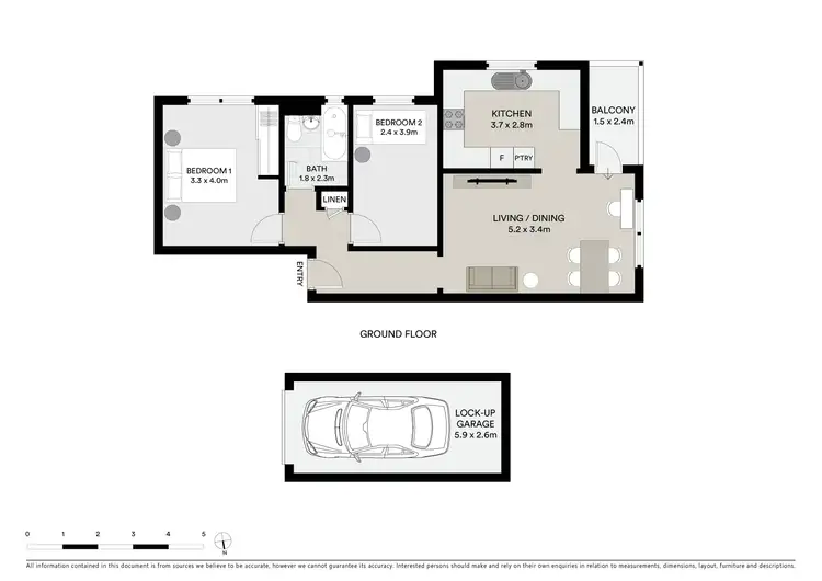 Floorplan of Homely apartment listing, 2/182 Chuter Avenue, Sans Souci NSW 2219
