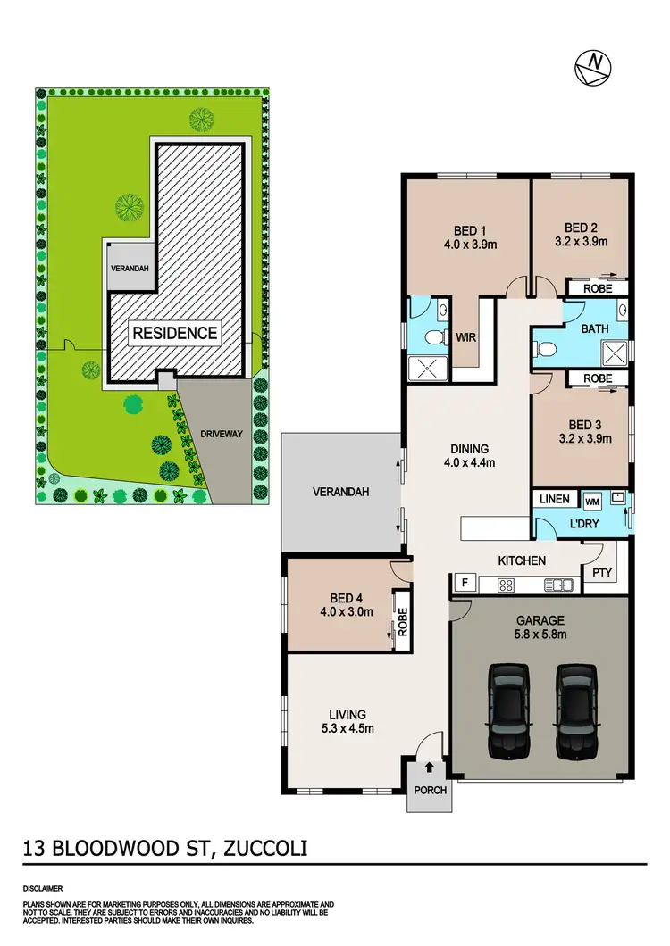 Floorplan of Homely house listing, 13 Bloodwood Street, Zuccoli NT 832