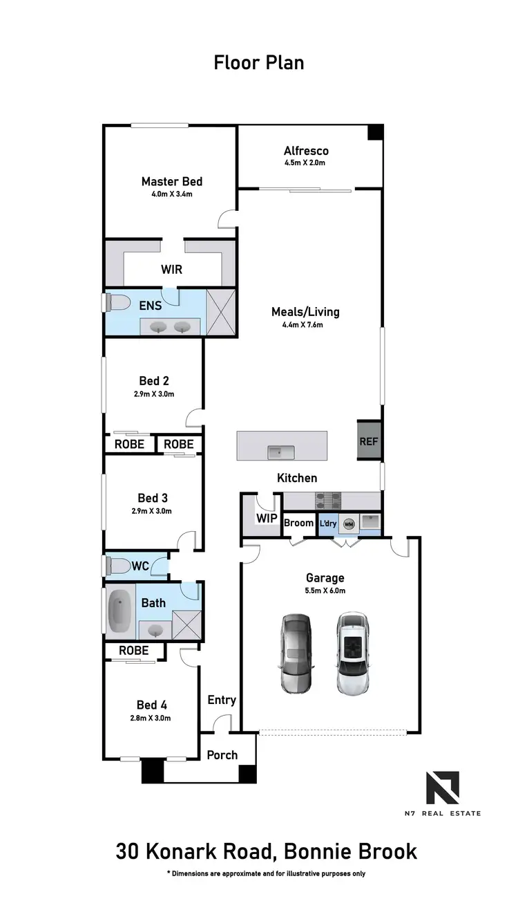Floorplan of Homely house listing, 30 Konark Boulevard, Bonnie Brook VIC 3335