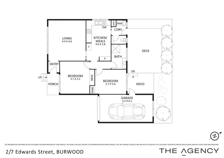 Floorplan of Homely unit listing, 2/7 Edwards Street, Burwood VIC 3125