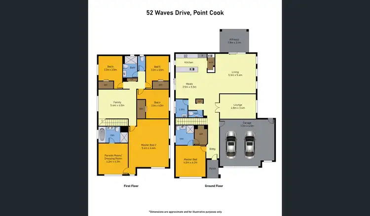Floorplan of Homely house listing, 52 Waves Drive, Point Cook VIC 3030