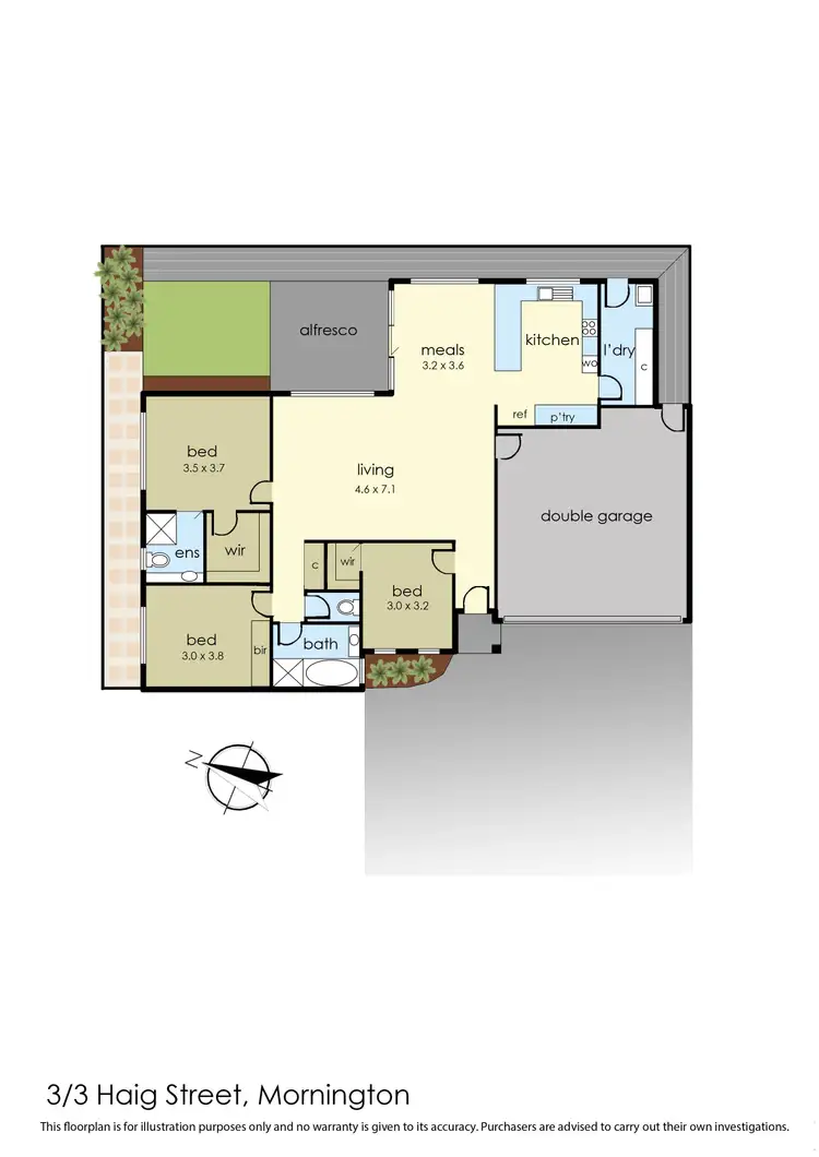 Floorplan of Homely unit listing, 3/3 Haig Street, Mornington VIC 3931