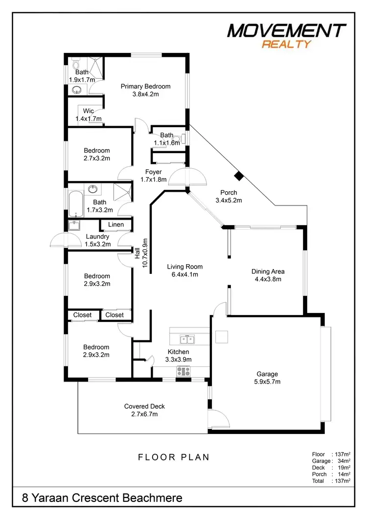 Floorplan of Homely house listing, 8 Yaraan Crescent, Beachmere QLD 4510
