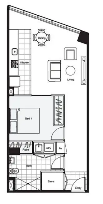 Floorplan of Homely apartment listing, 1007/710 George Street, Sydney NSW 2000