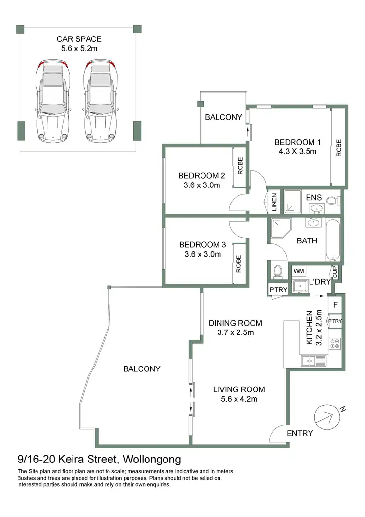 Floorplan of Homely apartment listing, 9/16-20 Keira Street, Wollongong NSW 2500