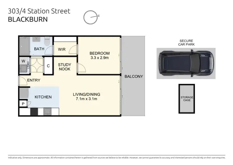 Floorplan of Homely apartment listing, 303/4 Station Street, Blackburn VIC 3130