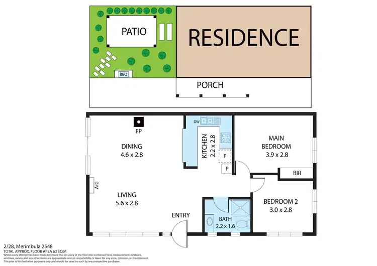Floorplan of Homely unit listing, 2/28 Merimbula Drive, Merimbula NSW 2548