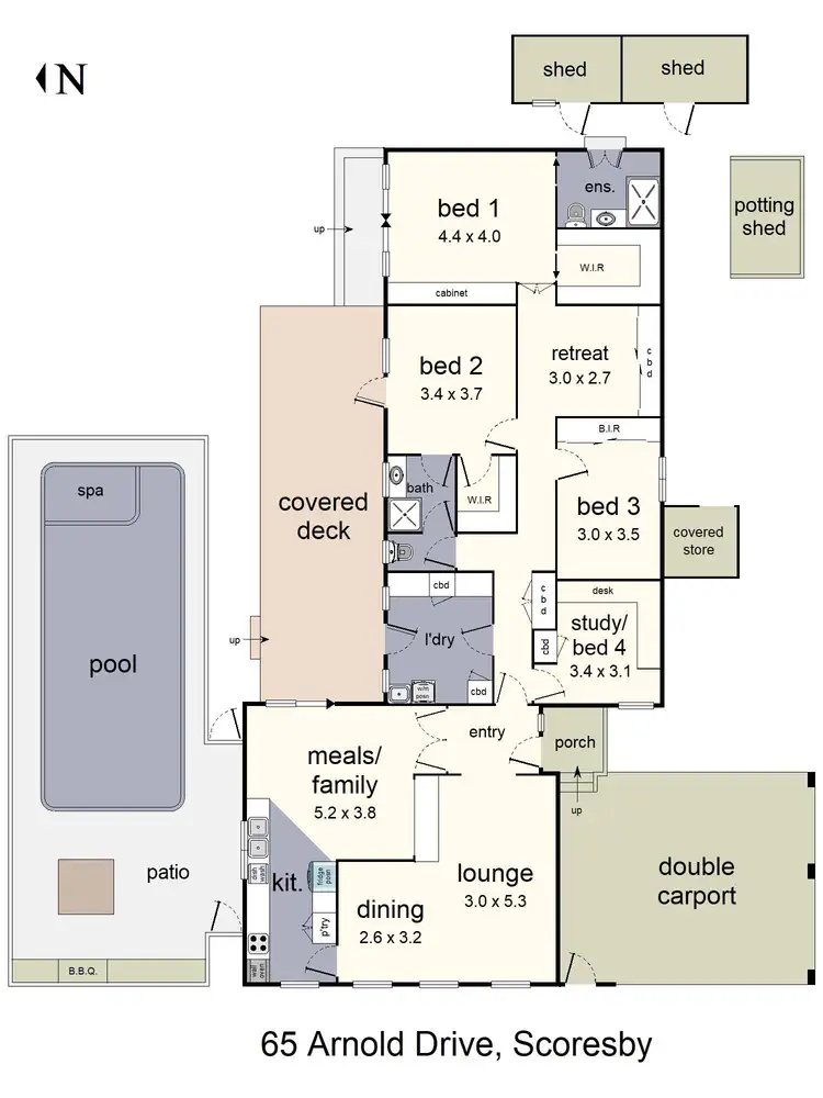 Floorplan of Homely house listing, 65 Arnold Drive, Scoresby VIC 3179