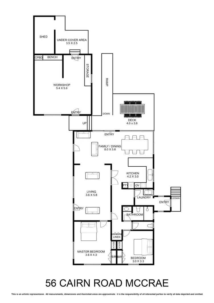 Floorplan of Homely house listing, 56 Cairn Road, Mccrae VIC 3938