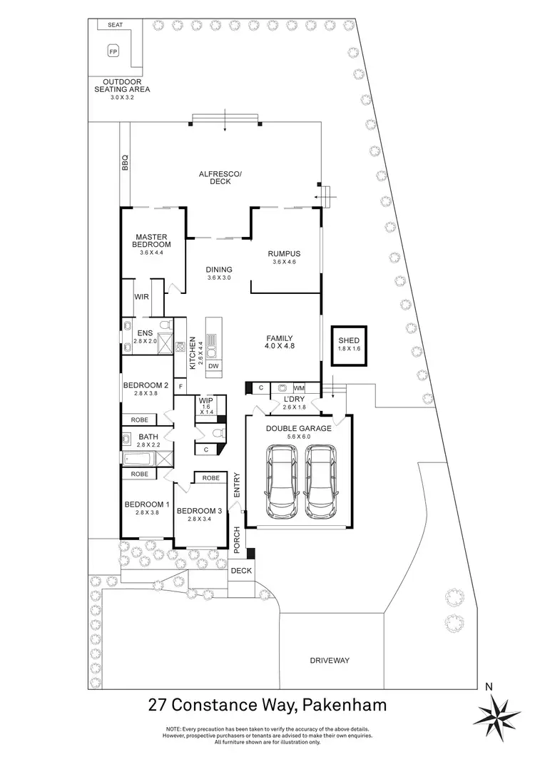 Floorplan of Homely house listing, 27 Constance Way, Pakenham VIC 3810