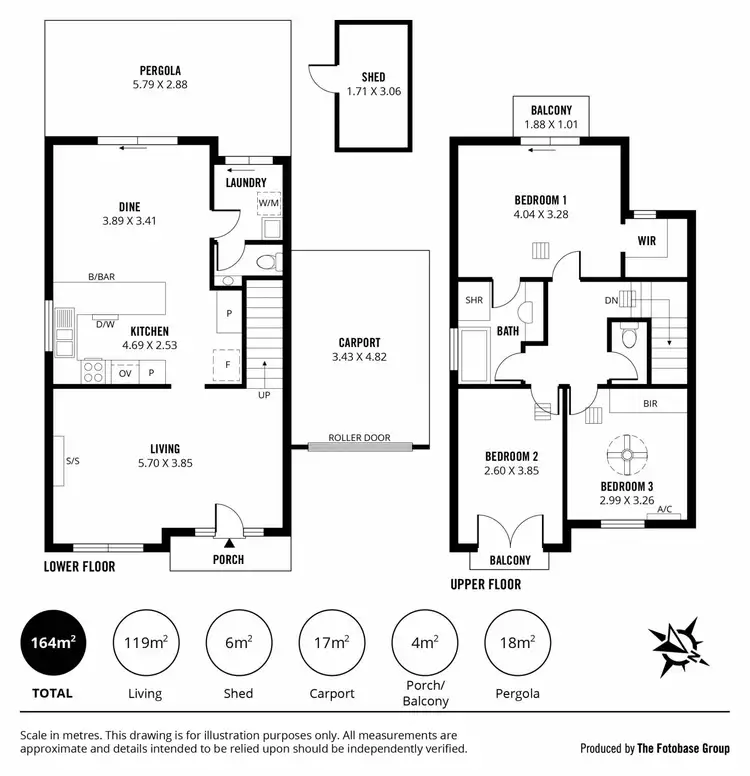Floorplan of Homely townhouse listing, 1/12 Cuneo Place, Golden Grove SA 5125