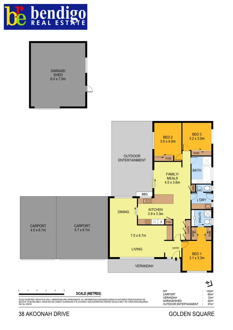 Floorplan of Homely house listing, 38 Akoonah Drive, Golden Square VIC 3555