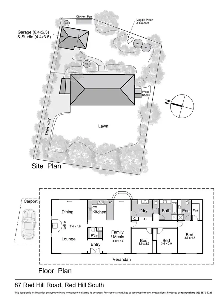 Floorplan of Homely house listing, 87 Red Hill Road, Red Hill VIC 3937