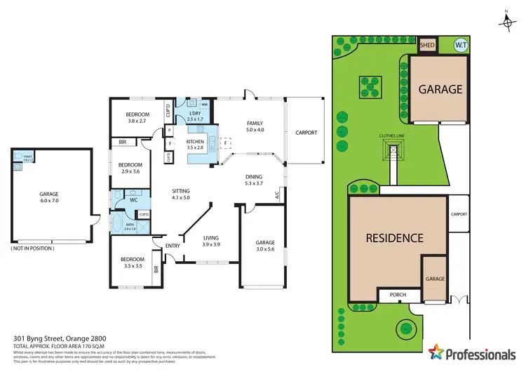 Floorplan of Homely house listing, 301 Byng Street, Orange NSW 2800