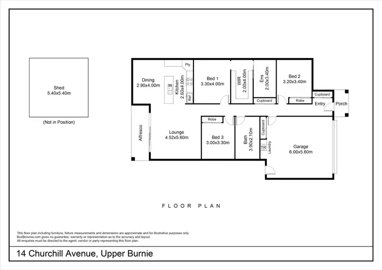 Floorplan of Homely house listing, 14 Churchill Avenue, Upper Burnie TAS 7320