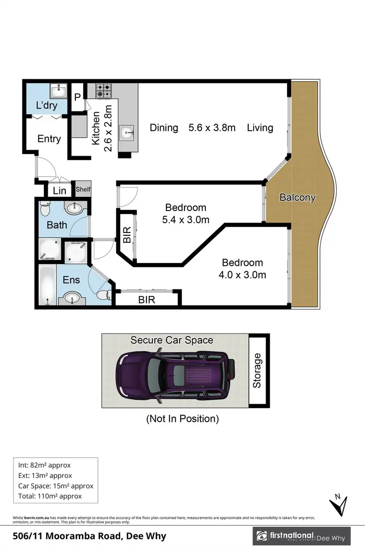 Floorplan of Homely apartment listing, 506/11 Mooramba Road, Dee Why NSW 2099