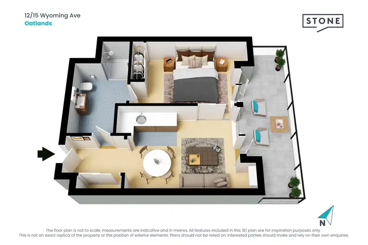 Floorplan of Homely apartment listing, 12/15 Wyoming Avenue, Oatlands NSW 2117