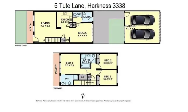 Floorplan of Homely house listing, 6 Tute Lane, Harkness VIC 3337