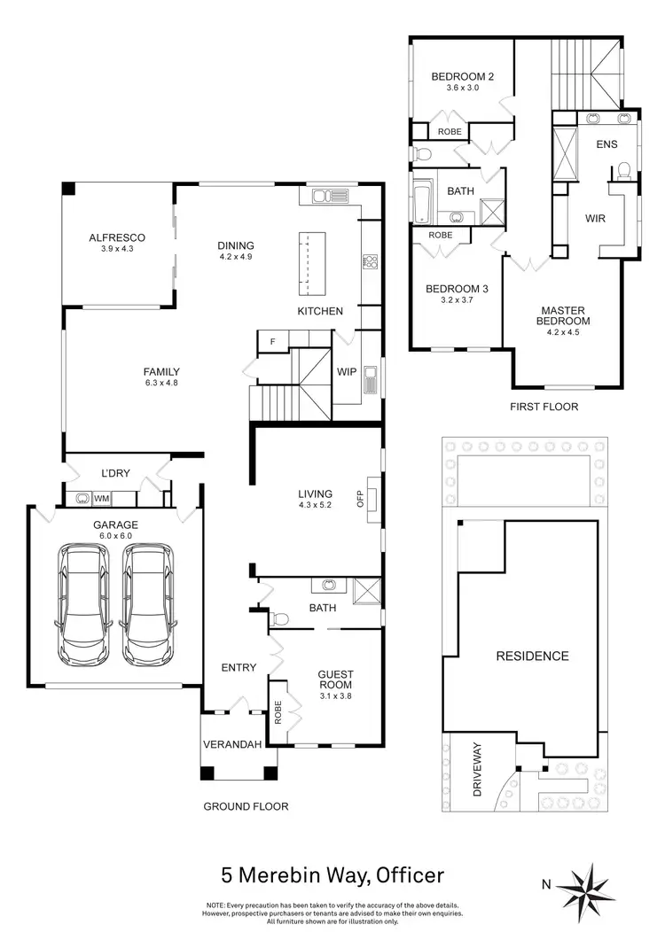 Floorplan of Homely house listing, 5 Merbein Way, Officer South VIC 3809