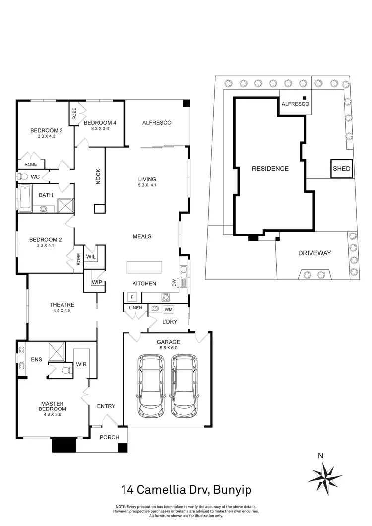 Floorplan of Homely house listing, 14 Camellia Drive, Bunyip VIC 3815
