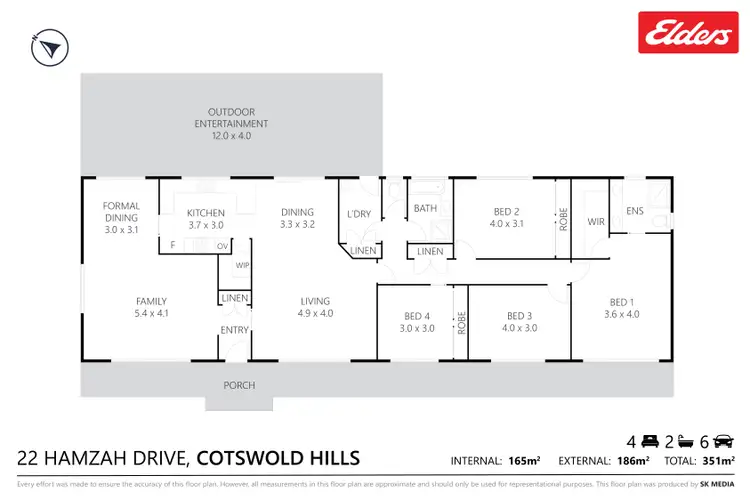 Floorplan of Homely house listing, 22 Hamzah Drive, Cotswold Hills QLD 4350