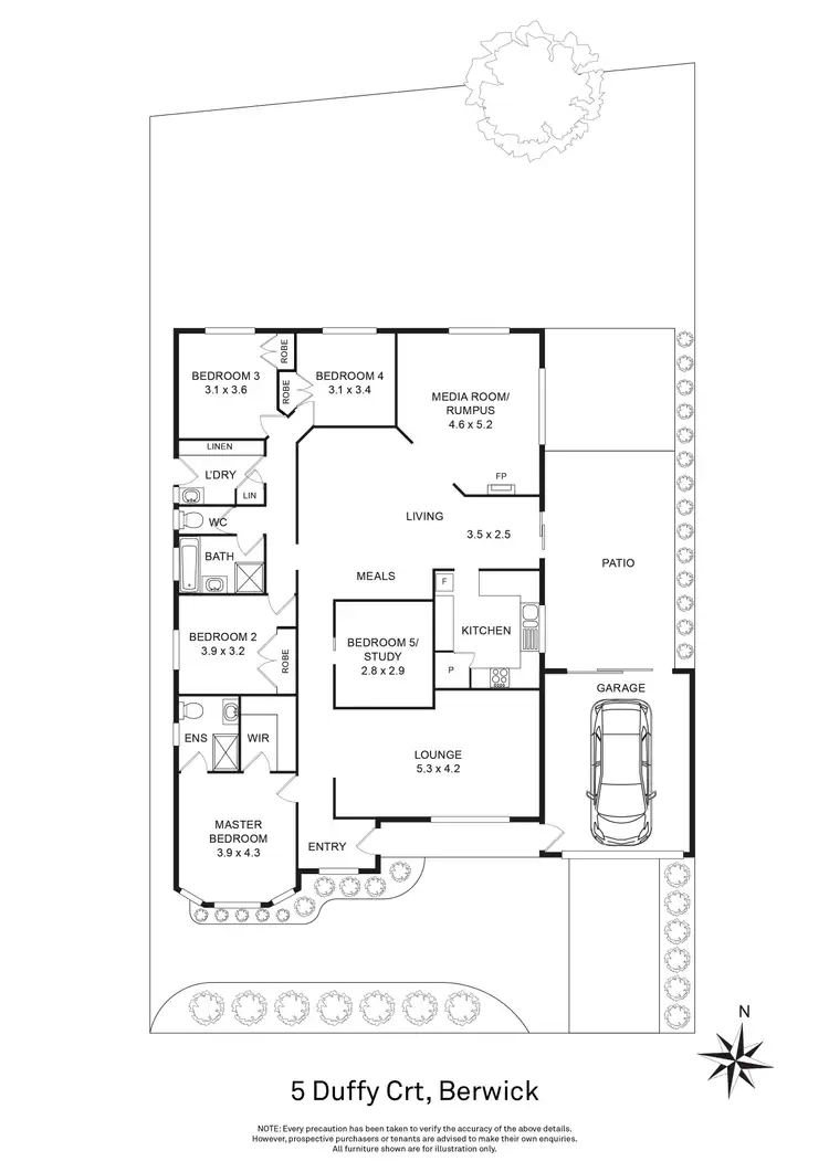 Floorplan of Homely house listing, 5 Duffy Court, Berwick VIC 3806