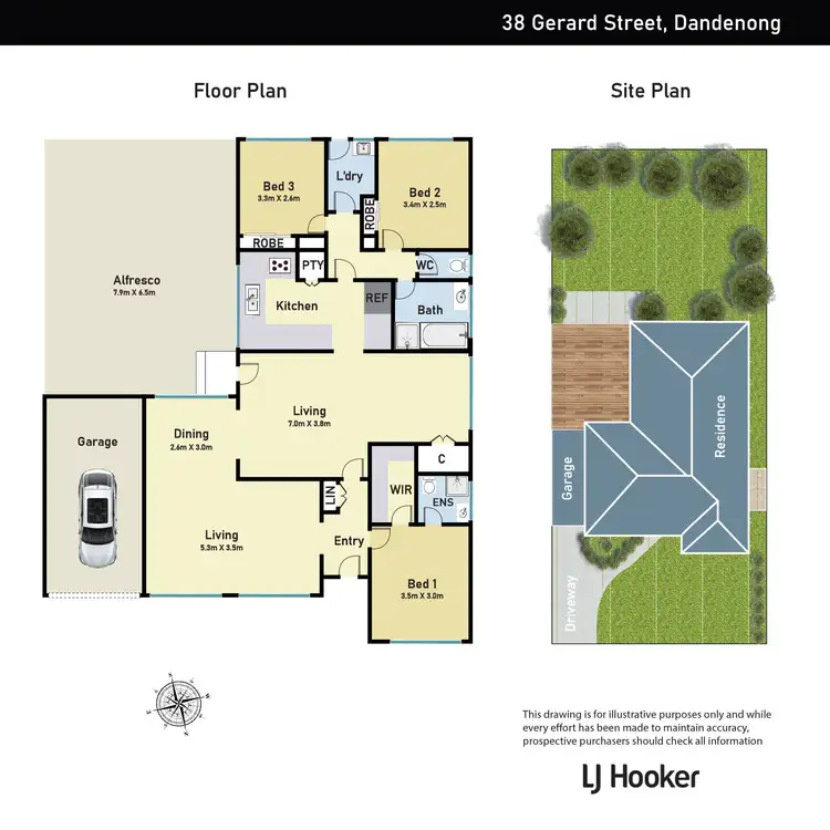 Floorplan of Homely house listing, 38 Gerard Street, Dandenong VIC 3175