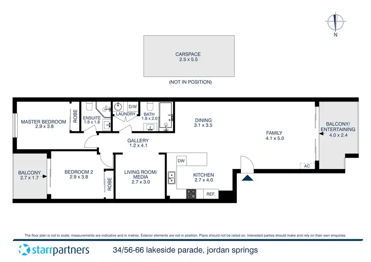 Floorplan of Homely unit listing, 34/56-66 Lakeside Parade, Jordan Springs NSW 2747