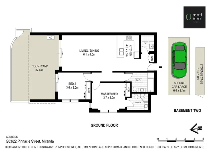 Floorplan of Homely apartment listing, G03/22 Pinnacle Street, Miranda NSW 2228
